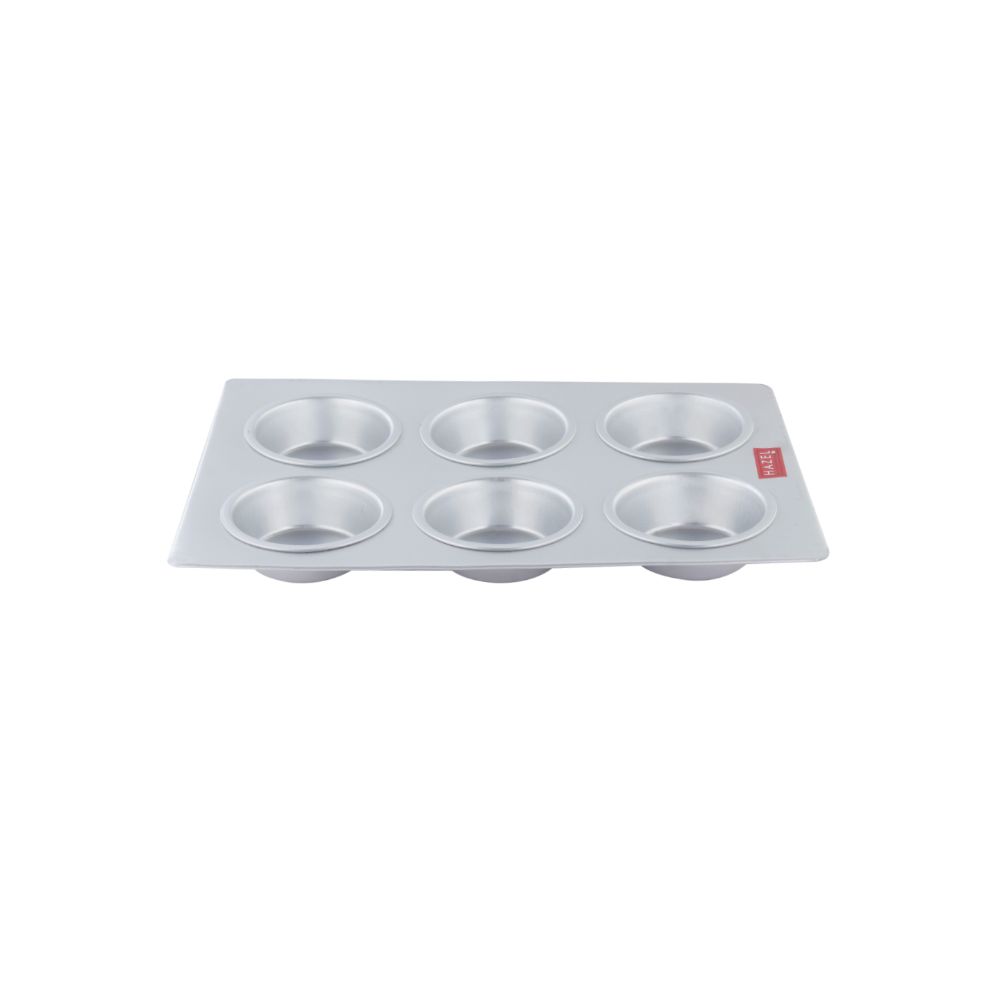 HAZEL Aluminium Silver Muffin Tray & Cup cake - 6 Cavity