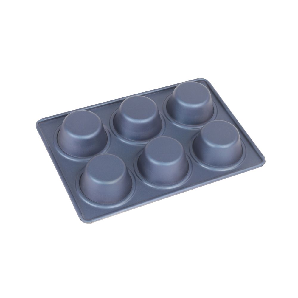 HAZEL Aluminium Non-Stick Coating Muffin Tray & Cup cake - 6 Cavity