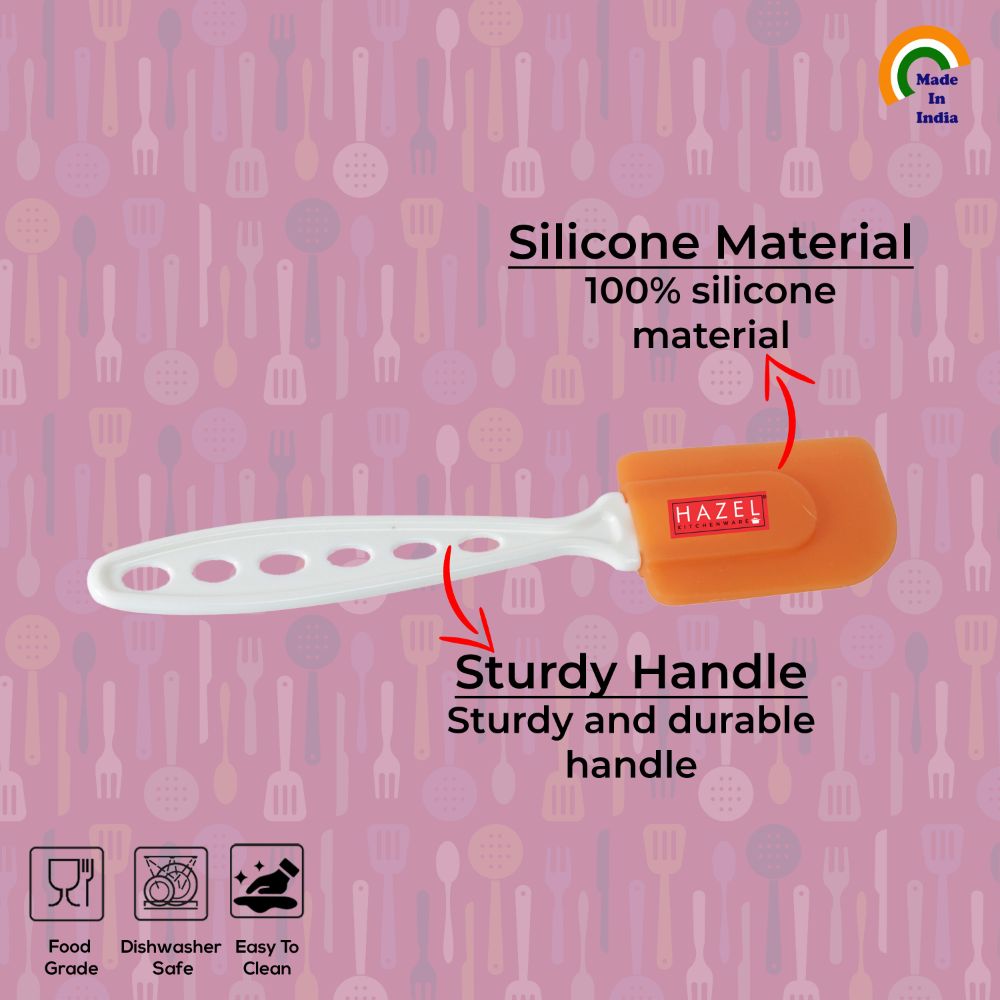 HAZEL Small Silicon Spatula with Plastic Handle, Orange