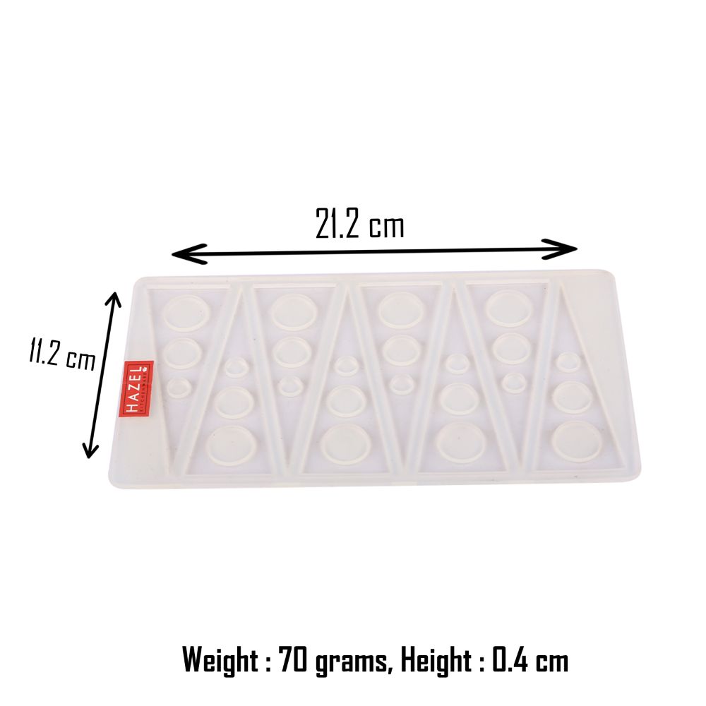 HAZEL Silicone Cake Garnishing Mold Decorating Tools Mold Flower Floral Kitchen Baking Accessories for 8 Cavity Cake Decoration, Triangle Shape, White