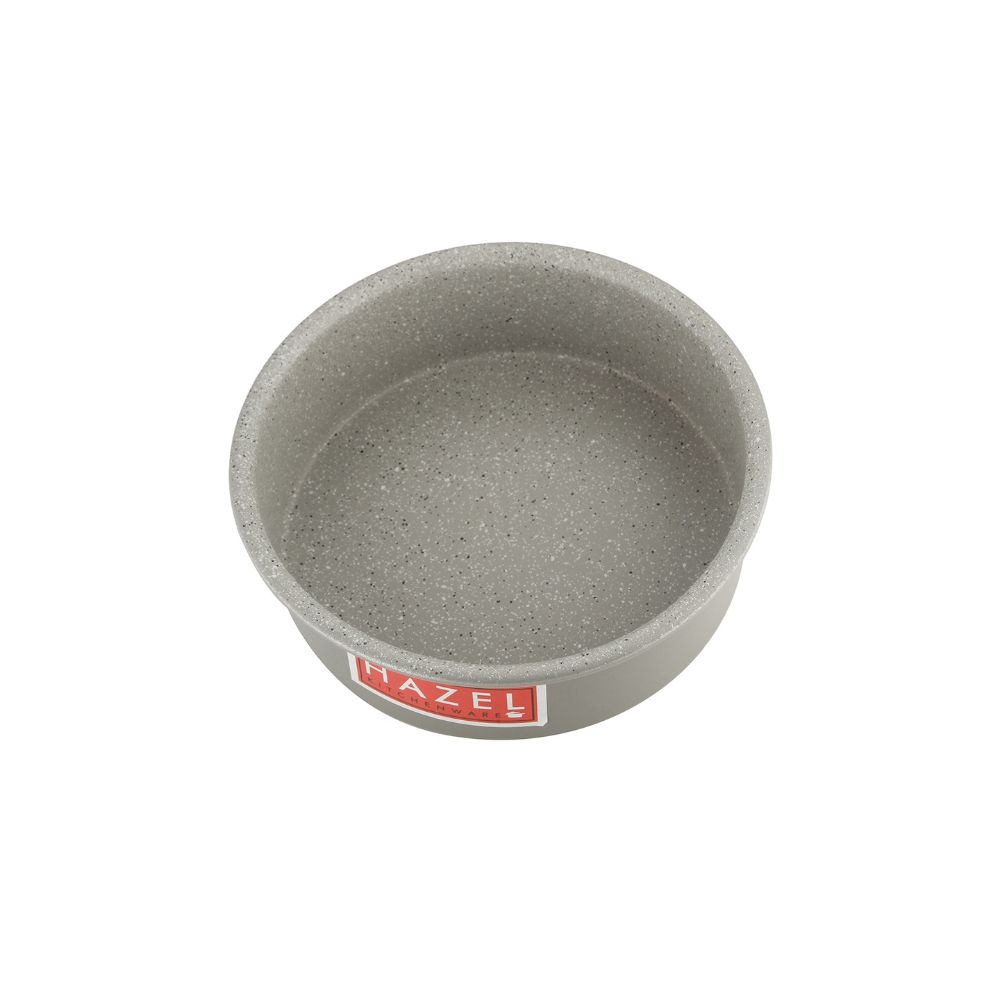 HAZEL Cake Mould Non Stick Mold Heavy Gauge Round 1/2kg Aluminized Steel 500 gm For Microwave Oven OTG Baking Pan, Grey