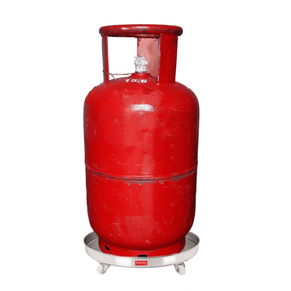 HAZEL Gas Cylinder Trolley With Rollers | Cylinder Stand for Kitchen