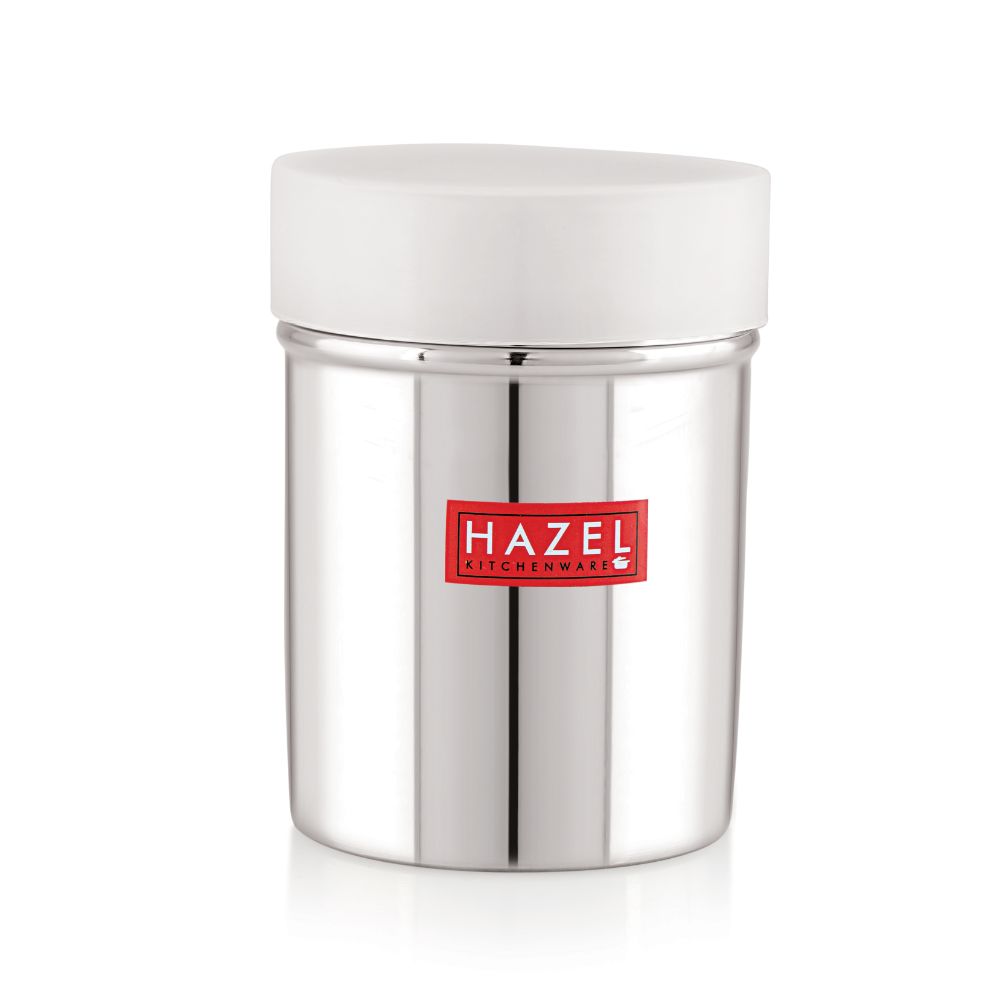 HAZEL Stainless Steel Dredger with Handle And Plastic Lid Cap |Shaker for Masala and Salt