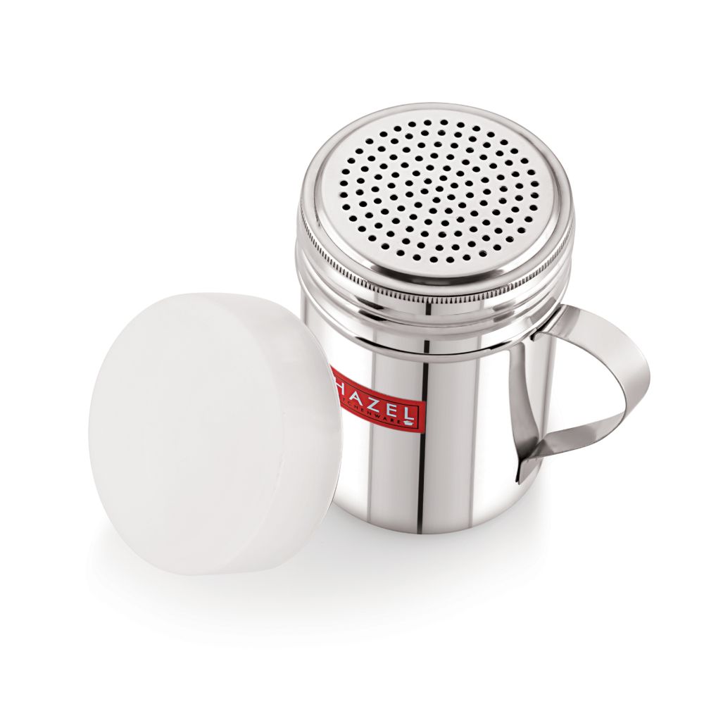 HAZEL Stainless Steel Shaker with Handle And Plastic Lid Cap |Dredger for Masala and Salt