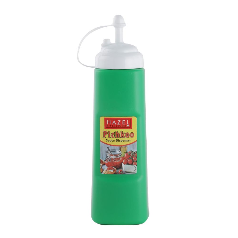 HAZEL Chutney Sauce Bottle With Cap | Squeeze Bottle Plastic Food Grade | Tomato Sauce Bottle For Restaurants, Cafeterias, Food Trucks, Picnics, 430 ML, Green