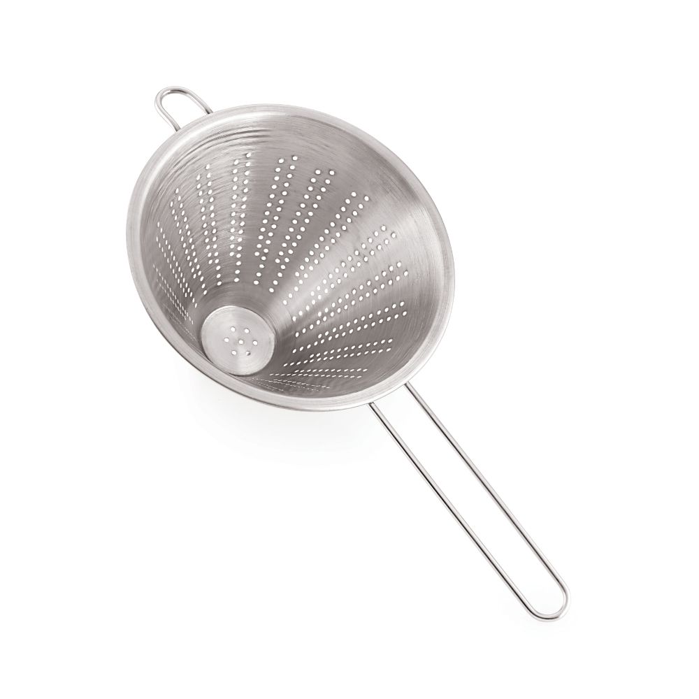 HAZEL Stainless Steel Rice Strainer | Colander Strainer Sieves With Handle Washing Rice, Fruits, Vegetables and Grains Washing Baskets Drainer, Diameter 18 cm