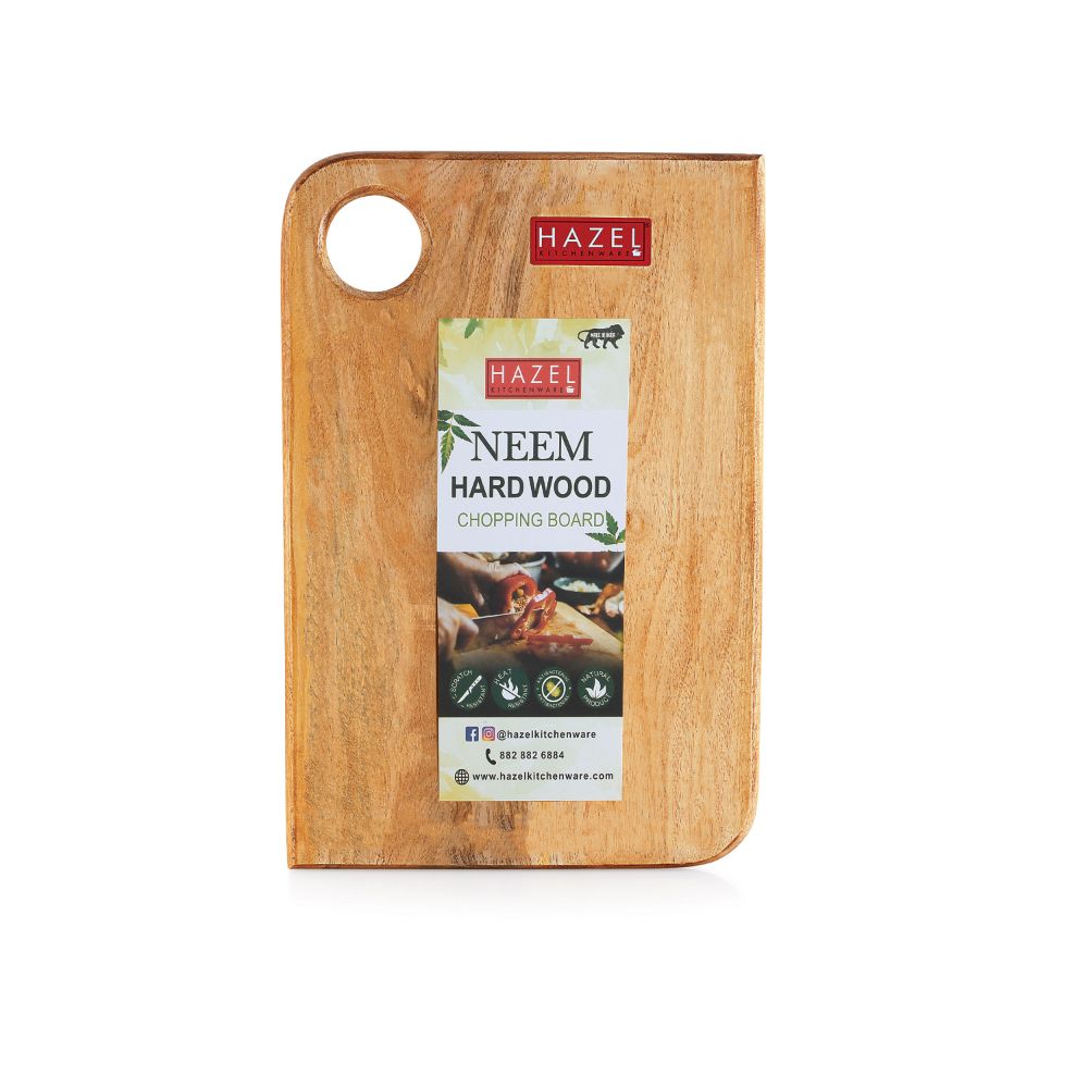 HAZEL Chopping Board Wooden For Kitchen |Reactangle Shape Vegetable Chopping Board | Thick Wooden Cutting Board, 10 Inch Ã— 7 Inch