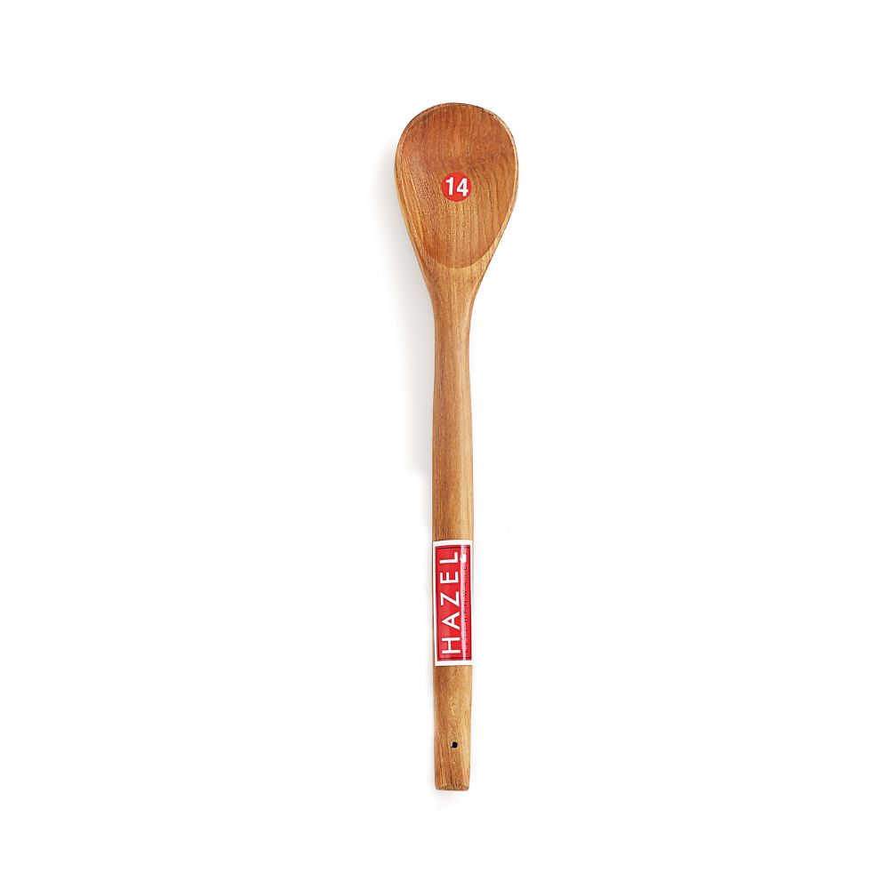 HAZEL Ladle for Nonstick Cookware Pan | Wooden Spatula Scoup for Kitchen