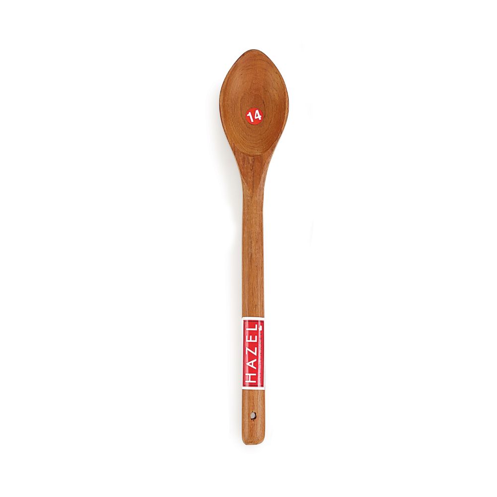 HAZEL Wooden Serving Pan Spatula Scoup Non Stick One Piece Cooking Spoon Kitchen Tools Utensil, Large Size