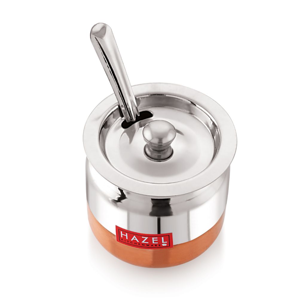 HAZEL Ghee Pot Copper bottom Premium - Small - Anarkali S2