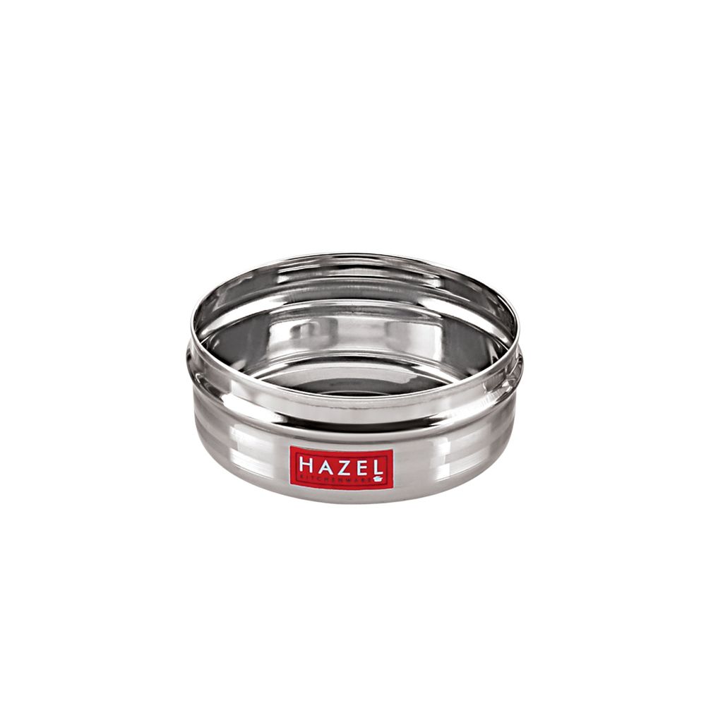 HAZEL Steel Container For Kitchen | Round Stainless Steel Big Container | Steel Storage Containers For Kitchen | Steel Dabba of Capacity 1150 ml