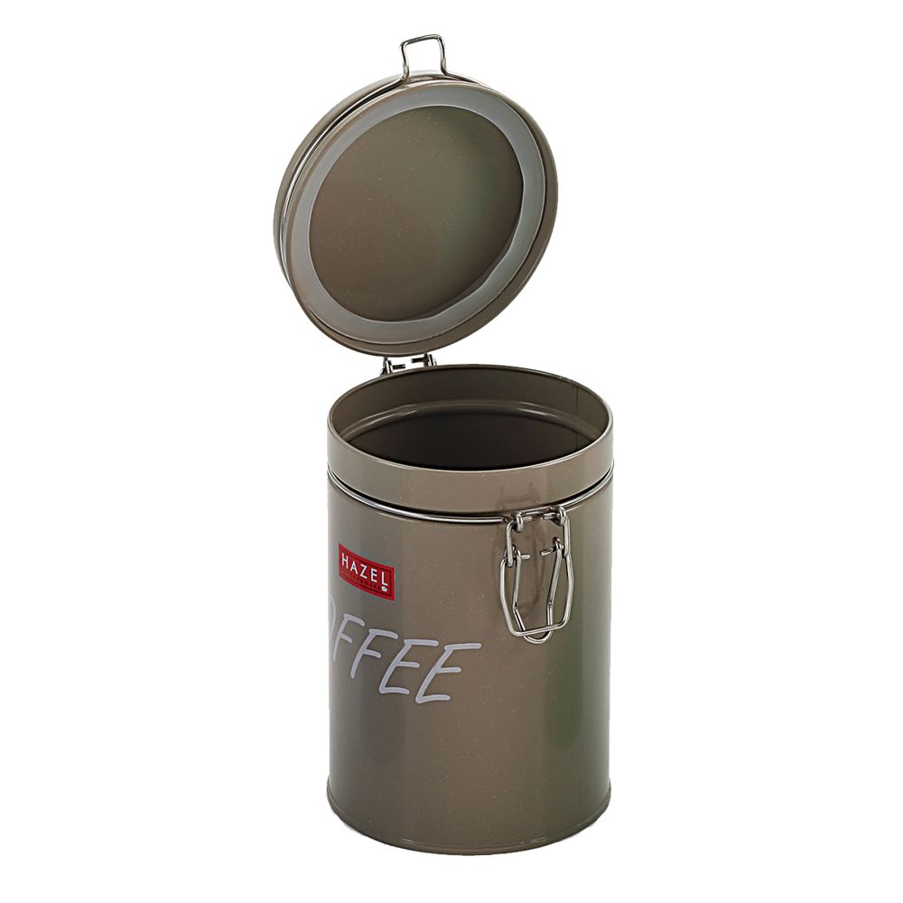 HAZEL Round Coffee Storage Canister Container, 1150ML, Grey