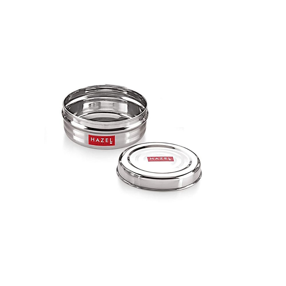 HAZEL Flat Stainless Steel Kitchen Storage Container, Set of 5