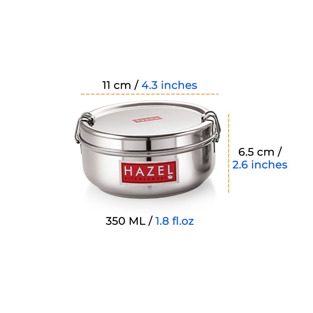 HAZEL Stainless Steel Lunch Box | Tiffin Box for Office With Airtight lid