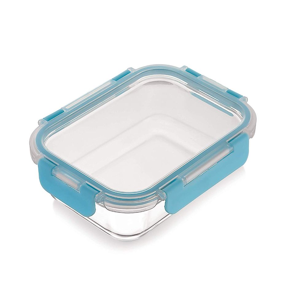 HAZEL Borosilicate Glass Rectangle Airtight & Leaf Proof Container 640 ml