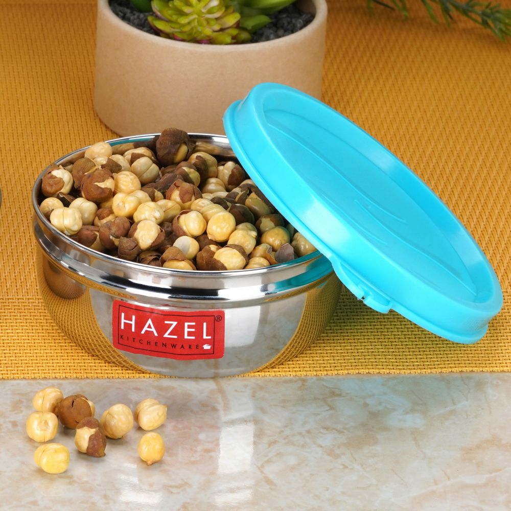 HAZEL Stainless Steel Air Tight Containers for Storage & Tiffin Box | Lunch Box with Leakproof Lid