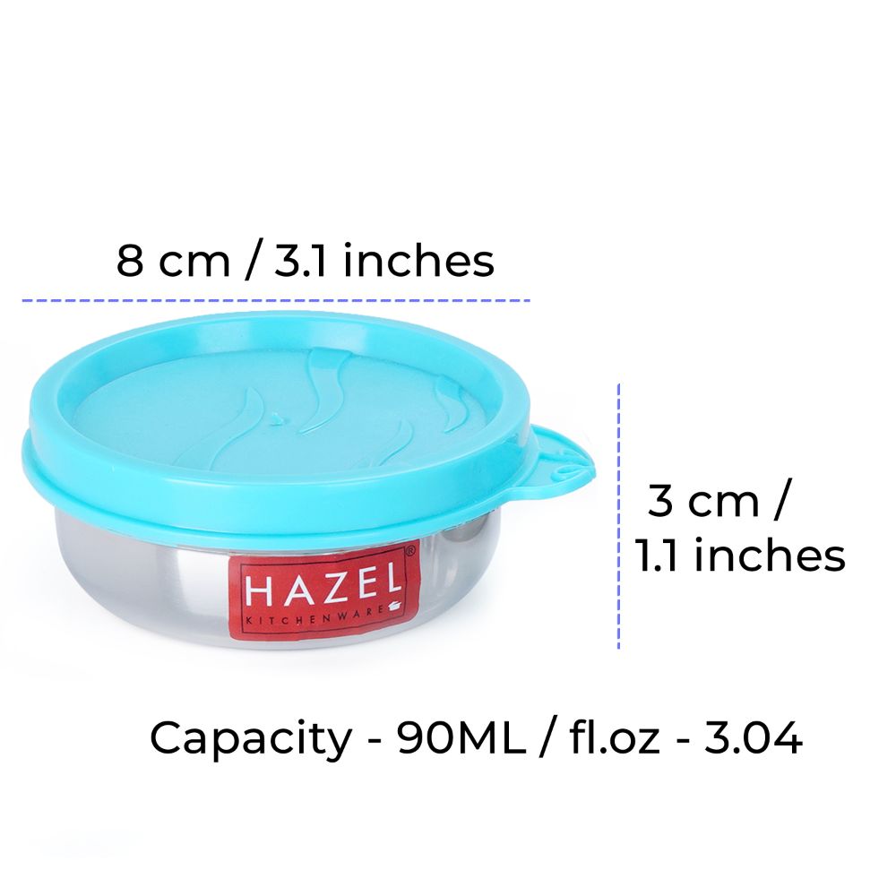 HAZEL Stainless Steel Air Tight Containers for Storage & Tiffin Box | Lunch Box with Leakproof Lid