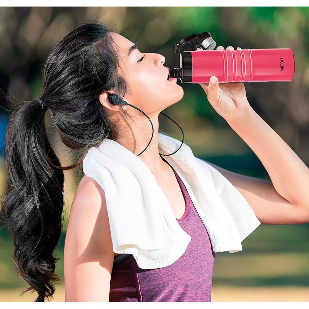 Milton Amigo-800 Thermosteel Water Bottle Hot & Cold Vacuum Insulated Flask, 660 ML, Dark Pink