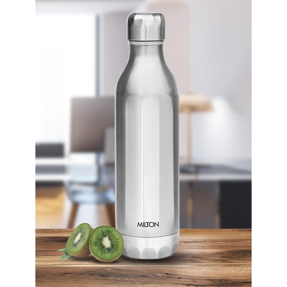 Milton BLISS 900 Thermosteel Vaccum Insulated Hot & Cold Water Bottle, 820 ml, Silver