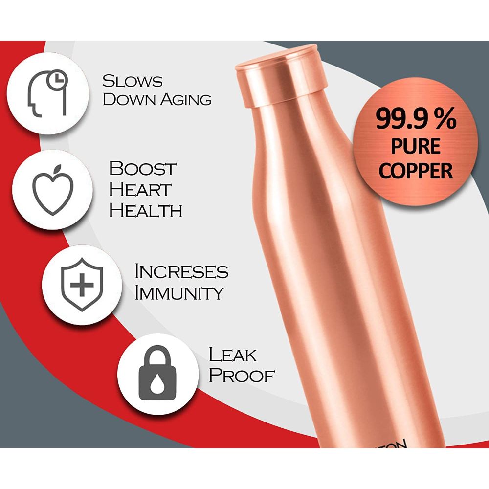Milton Copper Charge 1000 Water Bottle, 960 ml, Set of 1, Copper