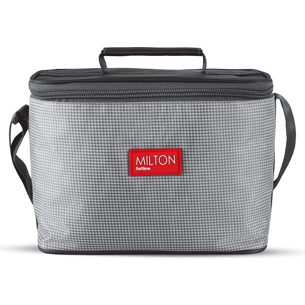 Milton DELICIOUS COMBO Stainless Steel Lunch Pack With Bag, Grey