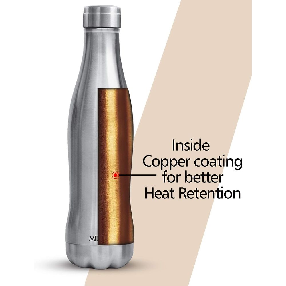 Milton Duke 1000 Thermosteel Hot & Cold Water Bottle, Silver, 920 ml