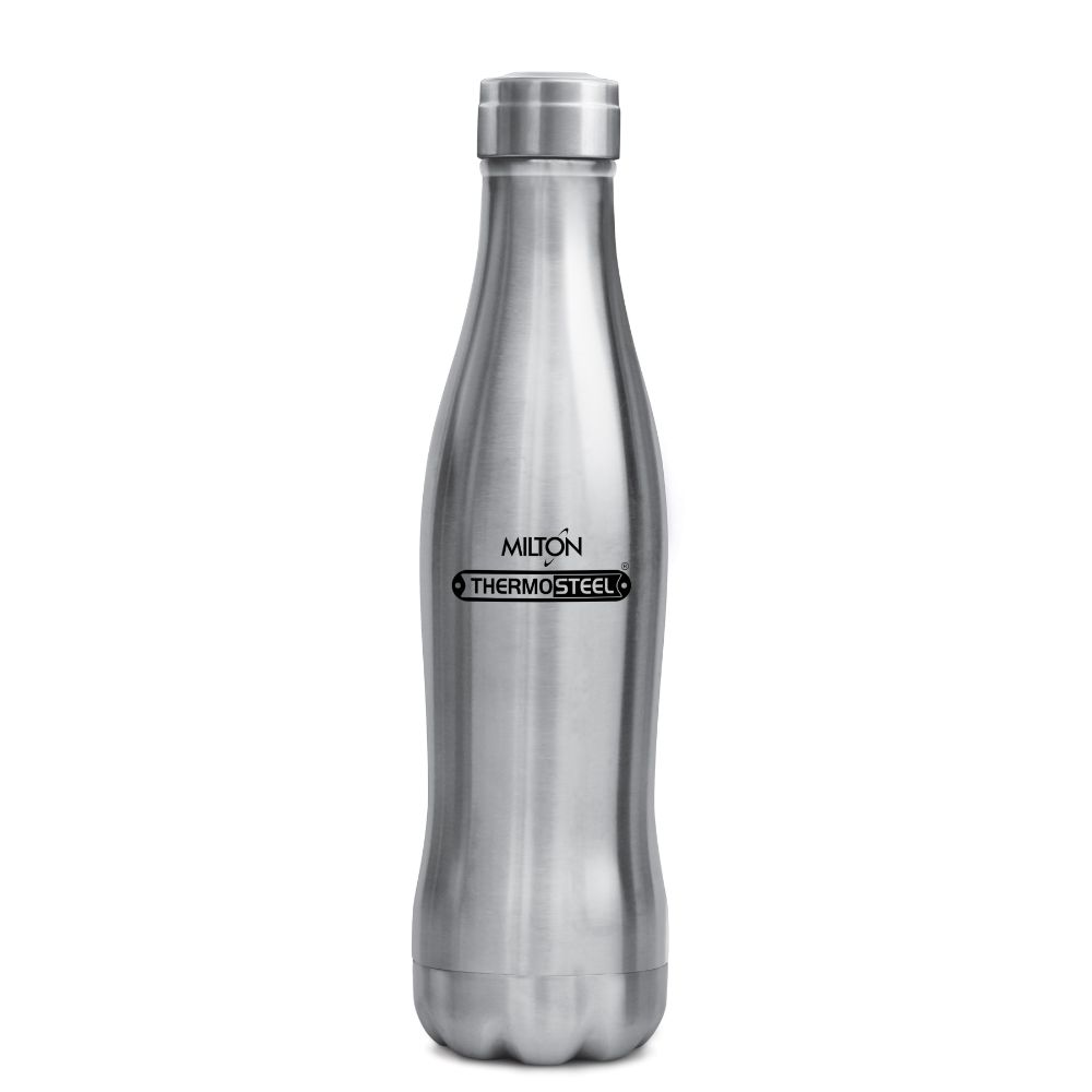 Milton Duke Thermosteel Hot & Cold Water Bottle, 600 ml, Silver