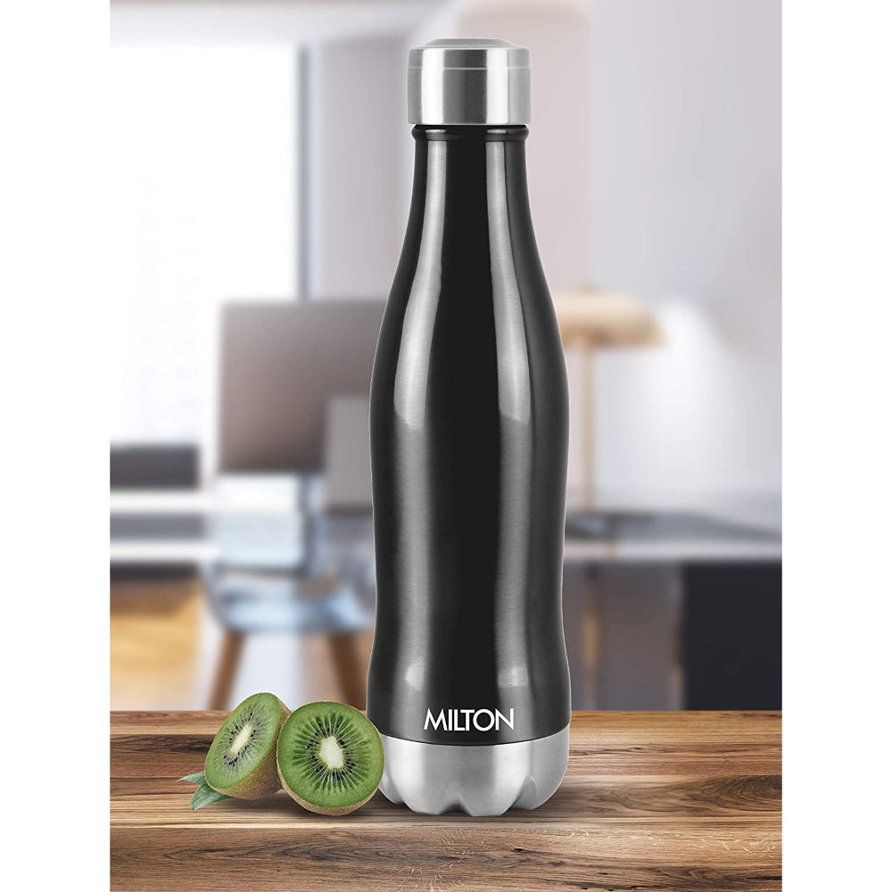 Milton Duke-1000 Thermosteel Hot and Cold Water Bottle, 920 ML, Black