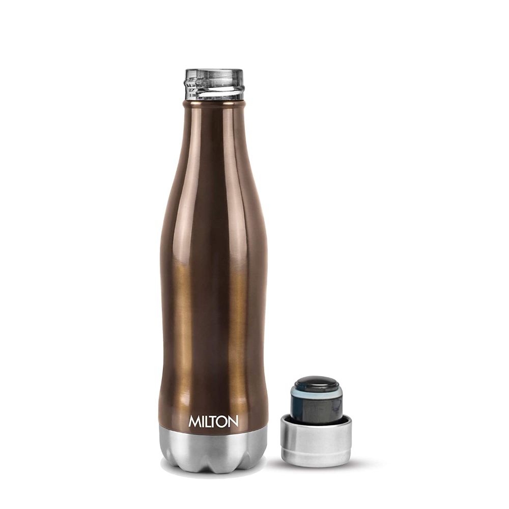Milton Duke-750 Thermosteel Hot and Cold Water Bottle, 620 ML, Coffee Brown