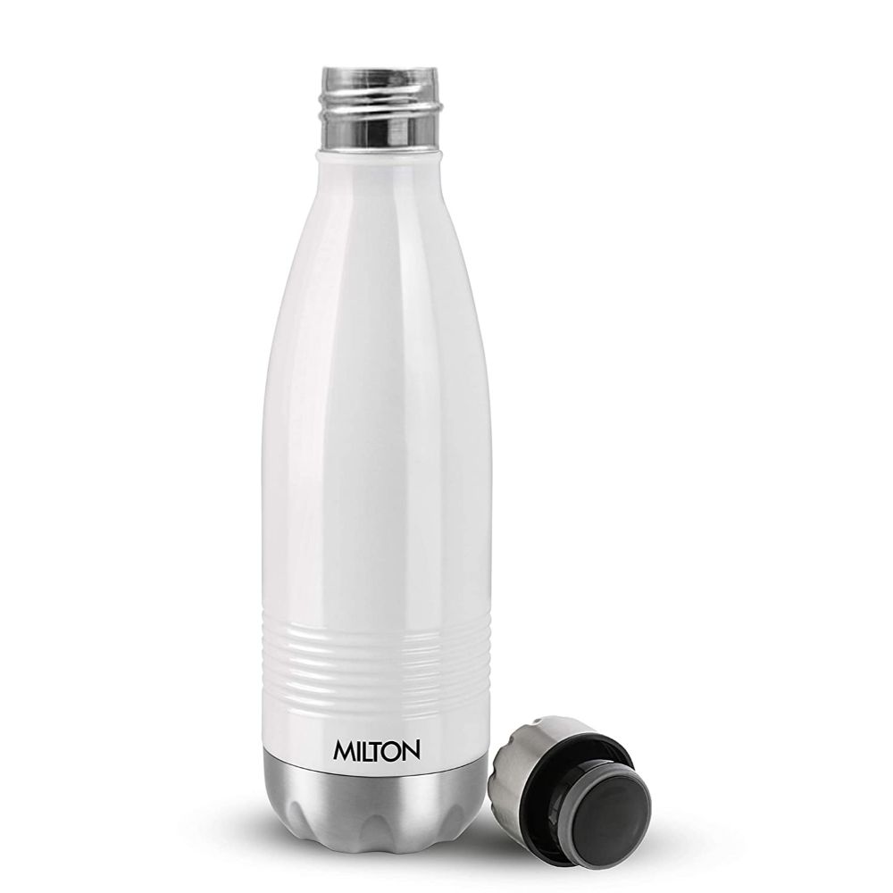 Milton Duo Deluxe-750 Thermosteel Bottle Hot & Cold Vacuum Insulated Water Tea Coffee Flask, 700 ML, White