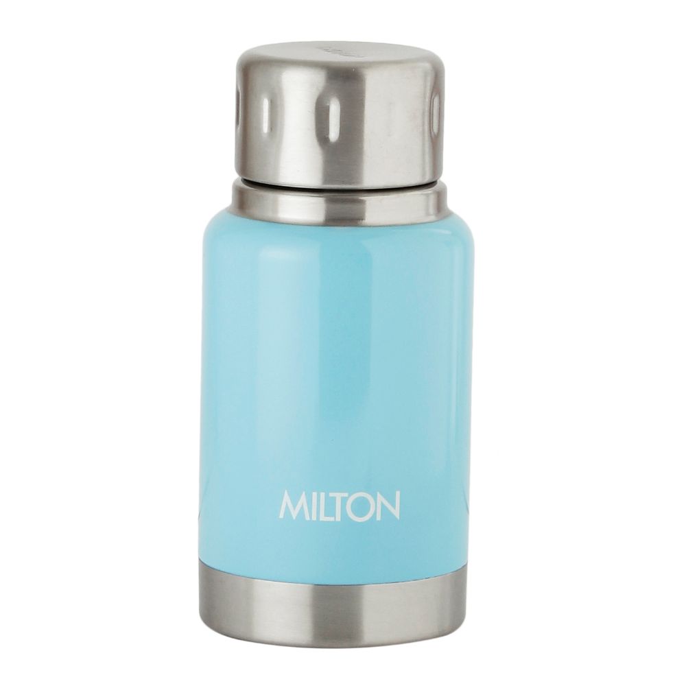 Milton Elfin 160 Thermosteel Hot & Cold Water Bottle, Light Blue, 160 ml