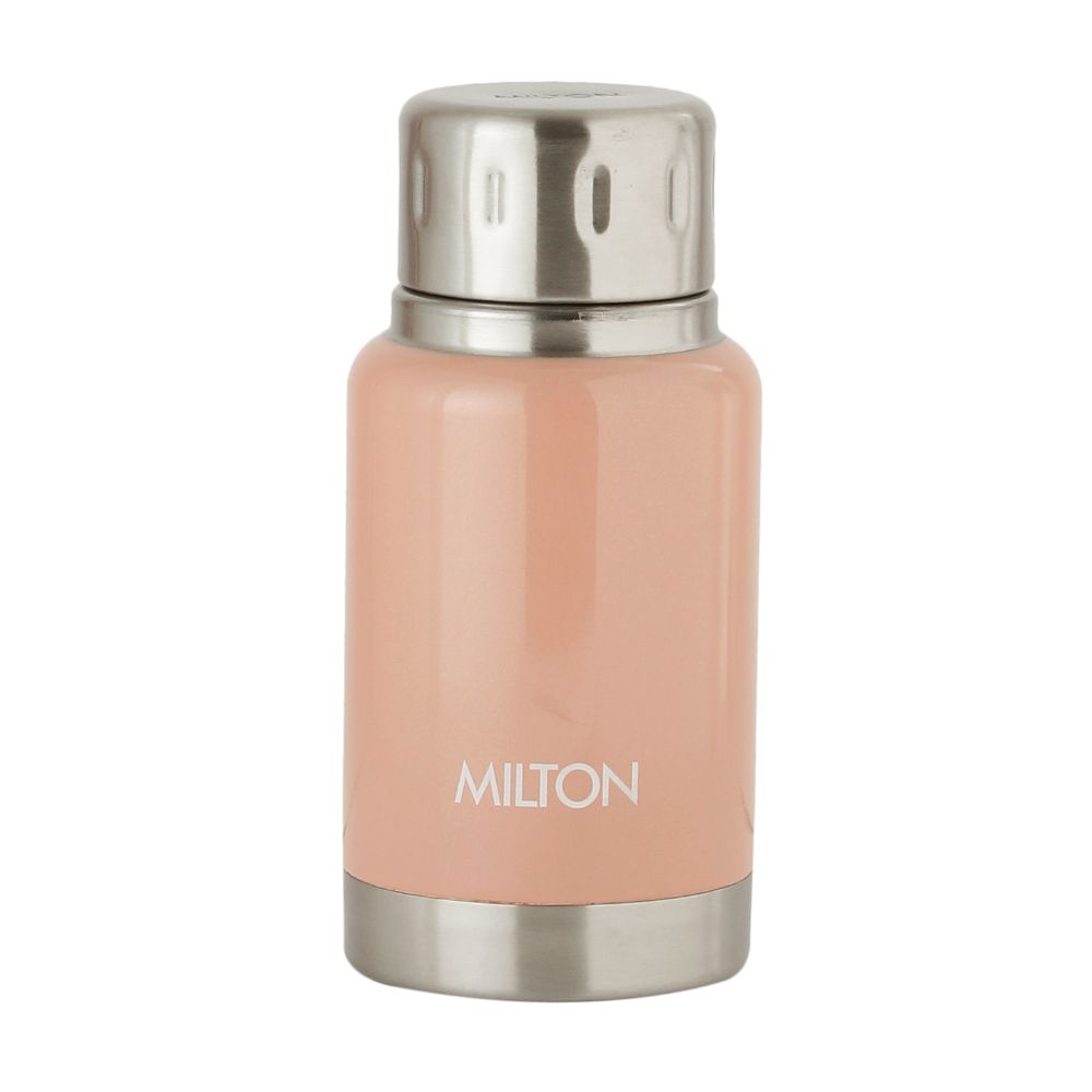 Milton Elfin 160 Thermosteel Hot & Cold Water Bottle, Peach, 160 ml