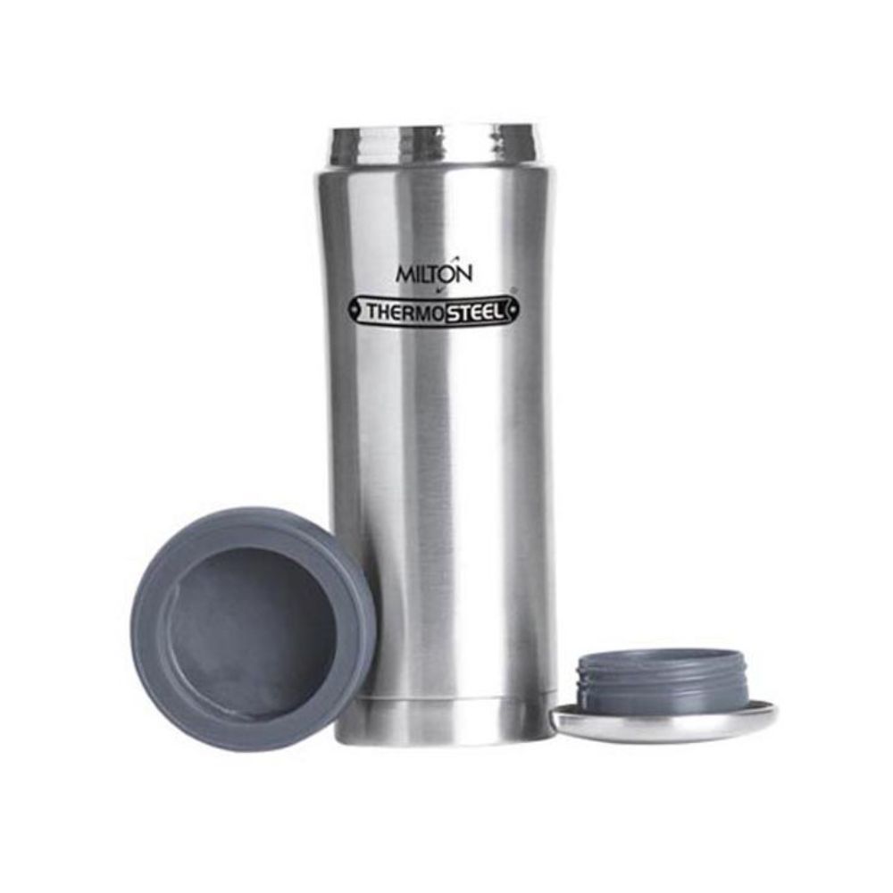 Milton Insulated Steel Bottles Optima Mug 420 ml, Steel Plain