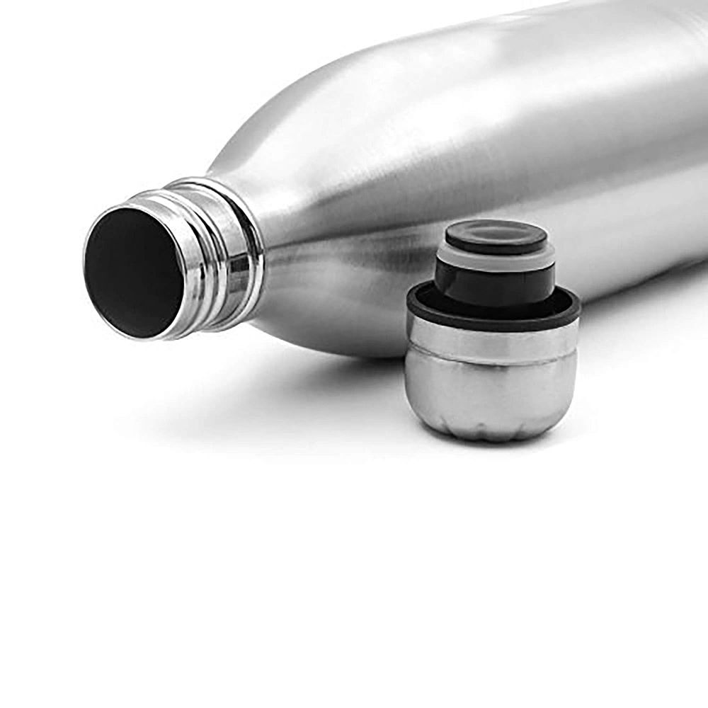 Milton Insulated Steel Bottles Thermosteel Duo 500 ml, Dlx Steel Plain