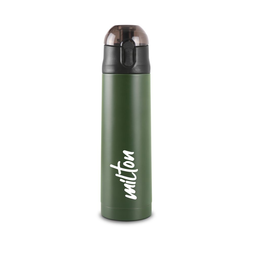 Milton New Crown-900 Thermosteel Hot and Cold Vacuum Insulated Water Bottle, 750 ML, Green