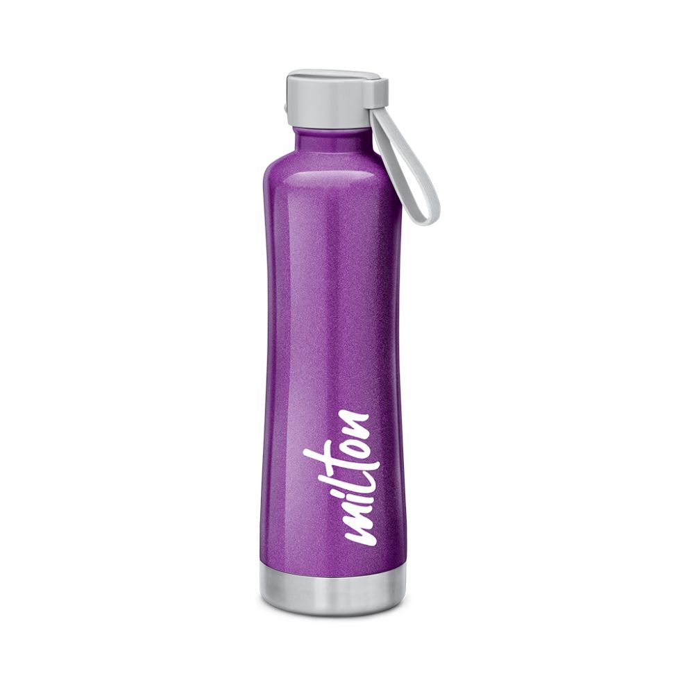 Milton Tiara-600 Thermosteel Water Bottle Hot & Cold Vacuum Insulated Flask, 490 ML, Purple