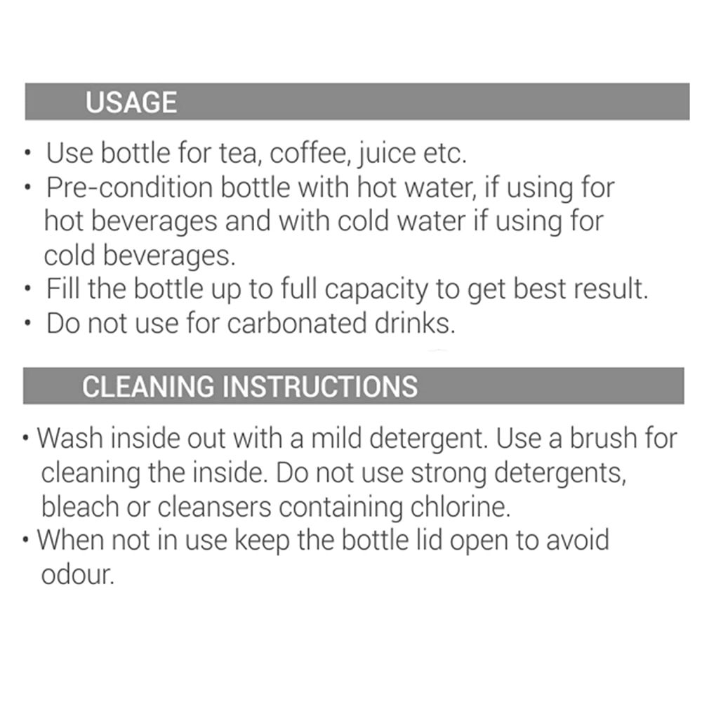 Milton Tiara-600 Thermosteel Water Bottle Hot & Cold Vacuum Insulated Flask, 490 ML, Purple
