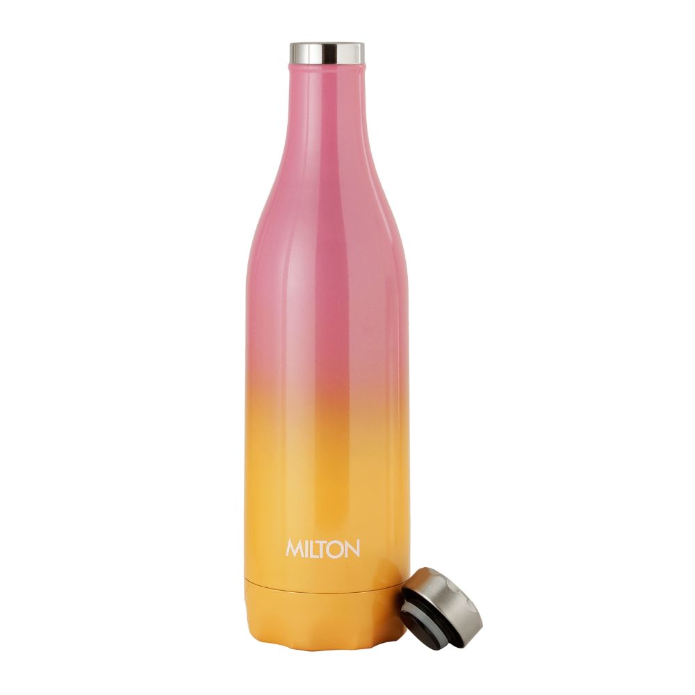 Milton PRUDENT 1100 Thermosteel Hot & Cold Water Bottle 1023 ml, Pink - Orange