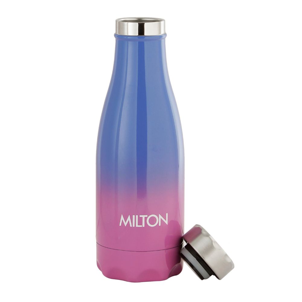 Milton PRUDENT 350 Thermosteel Hot & Cold Water Bottle 360 ml, Pink - Blue