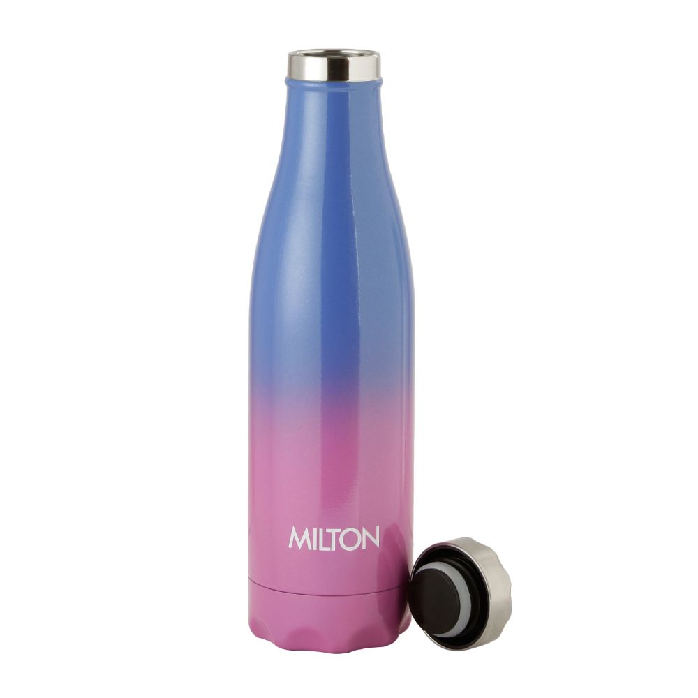 Milton PRUDENT 500 Thermosteel Hot & Cold Water Bottle 500 ml, Pink - Blue