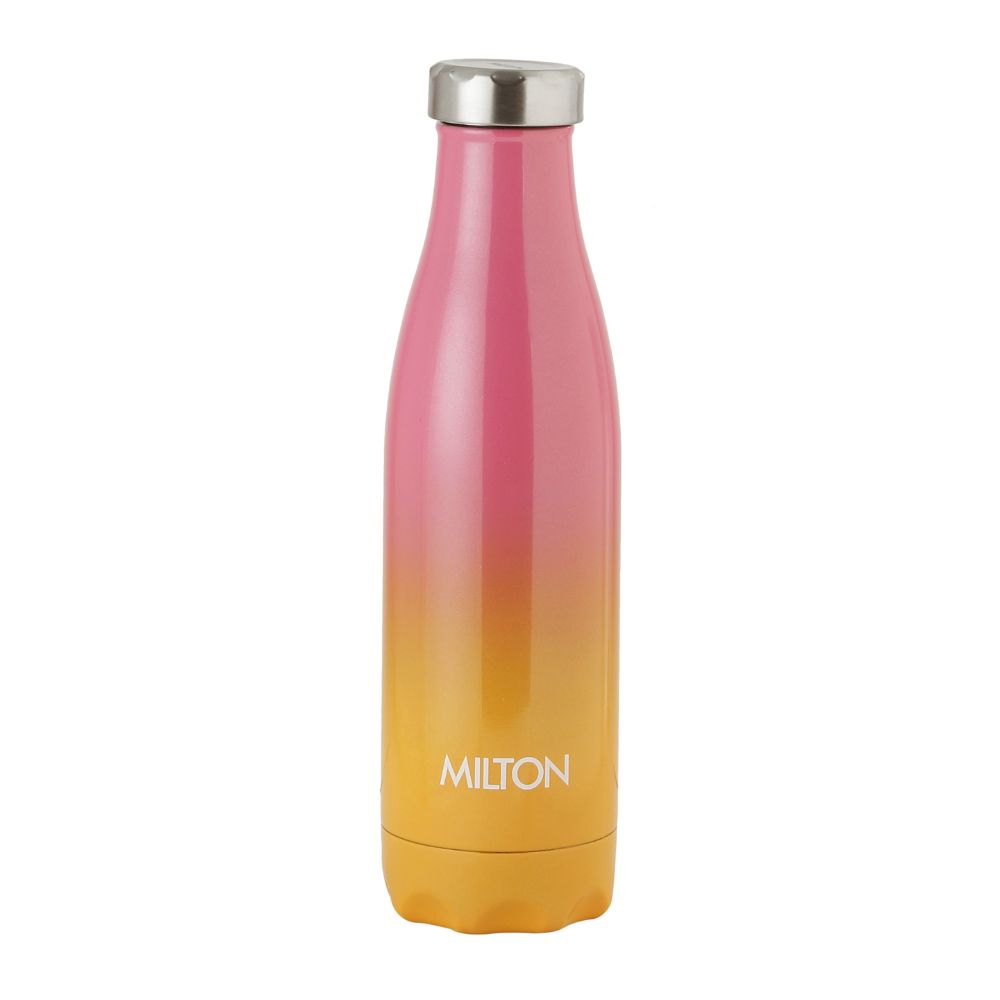 Milton PRUDENT 500 Thermosteel Hot & Cold Water Bottle 500 ml, Pink - Orange