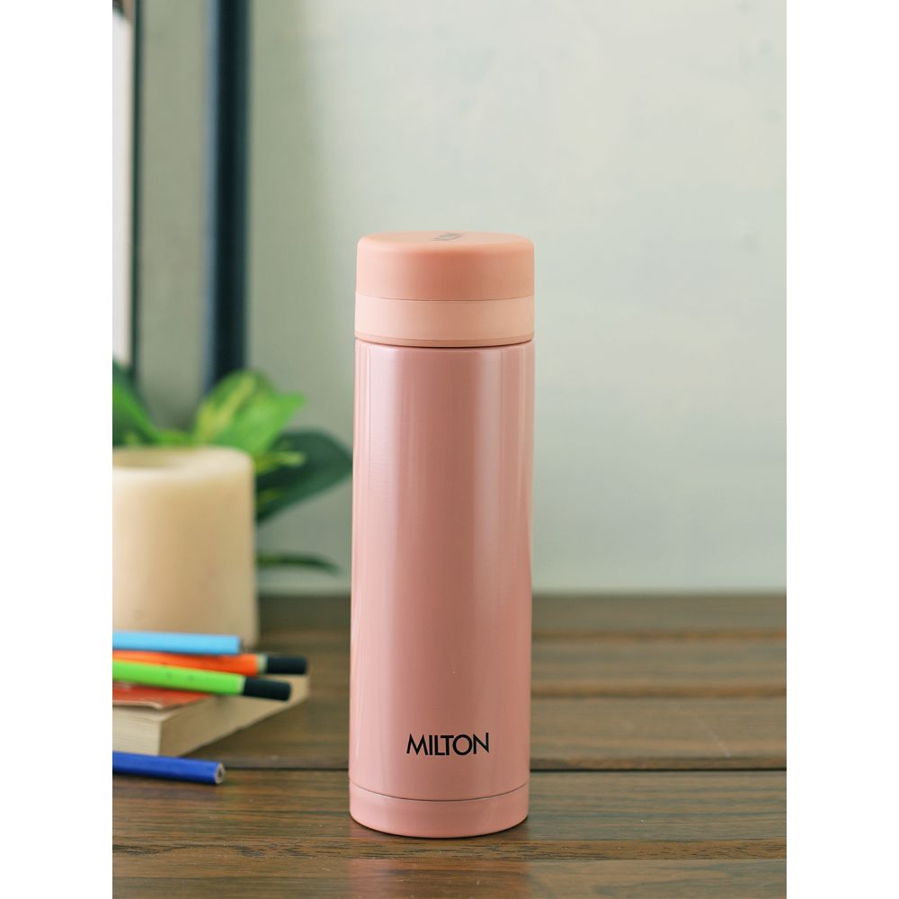 Milton SLIM 350 Thermosteel Vaccum Insulated Hot & Cold Water Bottle, 340 ml, Pink