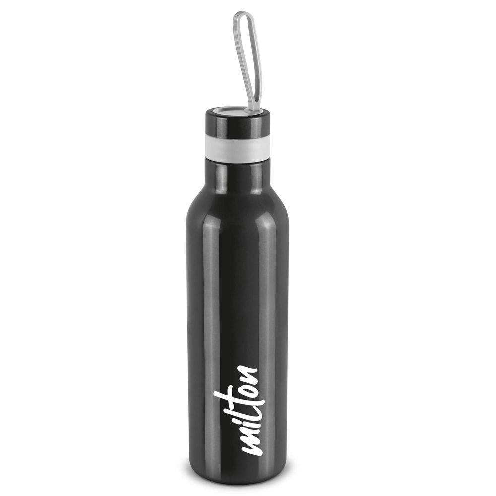 Milton Smarty Thermosteel Hot & Cold Water Bottle, Black, 720 ml