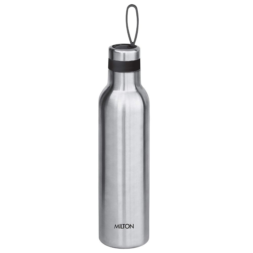 Milton Smarty Thermosteel Hot & Cold Water Bottle, Steelplain, 720 ml