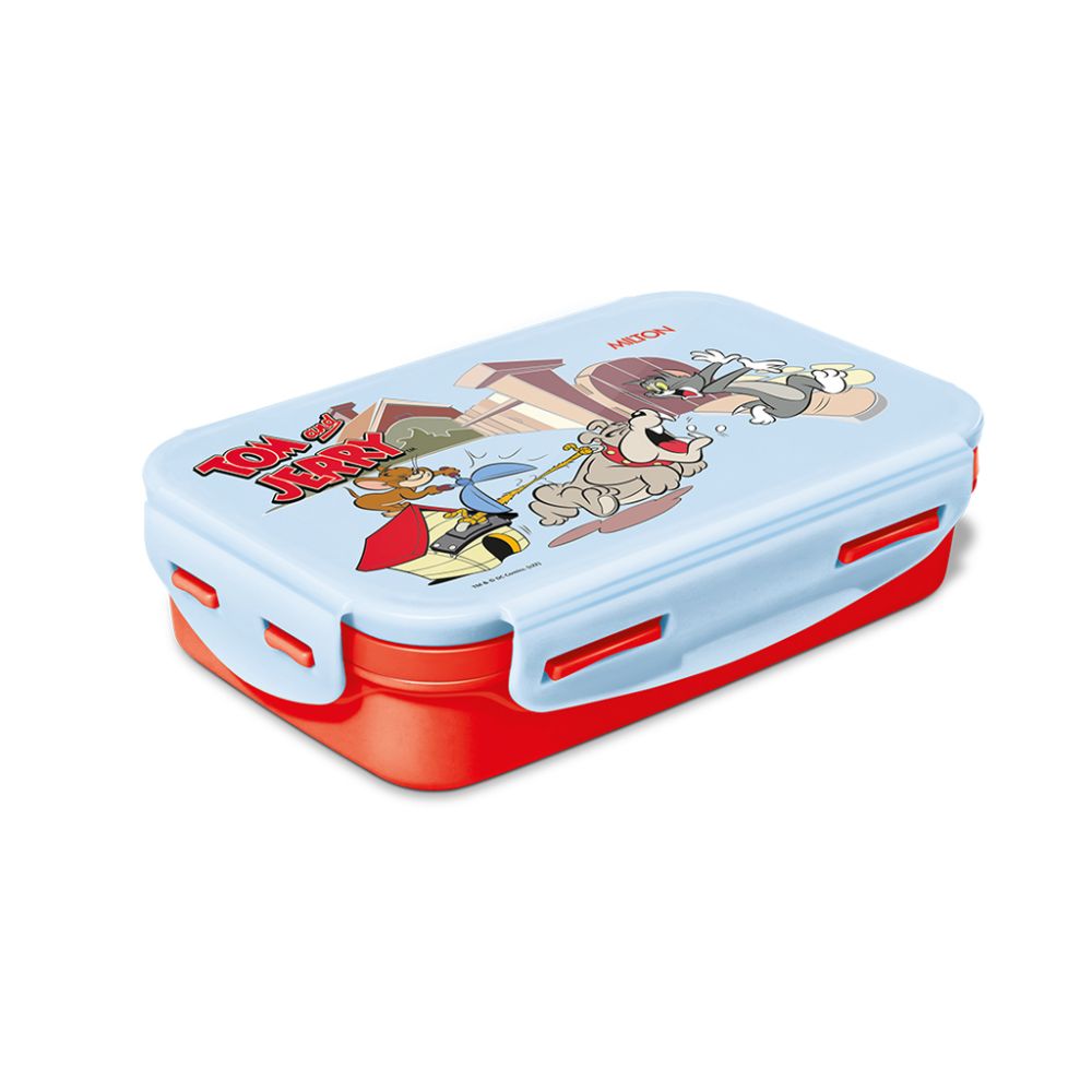 Milton Steely Prime Insulated Inner Stainless Steel Small Tiffin Box, 400 ml, with Inner Container, 80 ml and Spoon, Red | Food Grade | Easy to Carry | Easy to Clean | Leak Proof | School Lunch Box