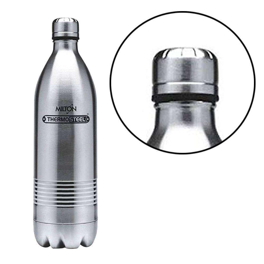 Milton Thermosteel DUO DLX 1500 Hot & Cold Bottle 1500 ml, Steel Plain