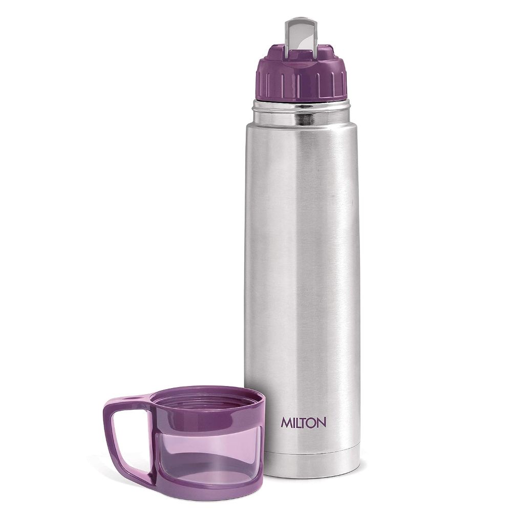 Milton Thermosteel Glassy Drinking Cup Lid, 1000 ml, Purple