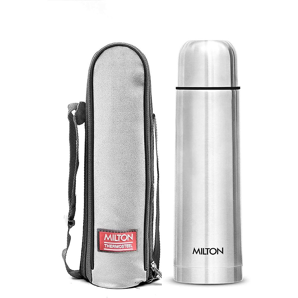 Milton Vacuum Flasks Thermosteel 1000 ml, With Plain Lid ml, Steel Plain