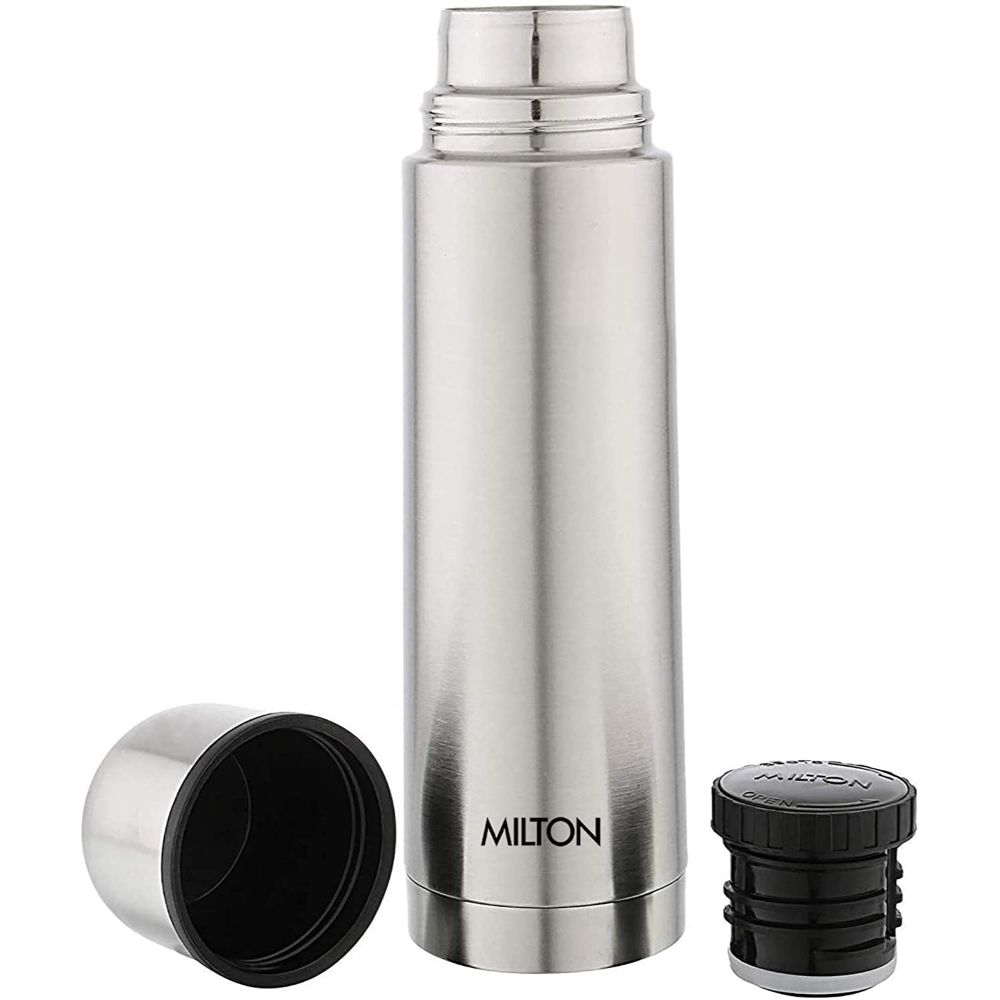 Milton Vacuum Flasks Thermosteel 1000 ml, With Plain Lid ml, Steel Plain