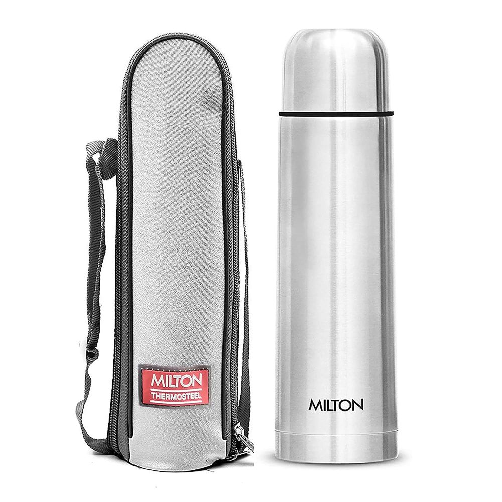 Milton Vacuum Flasks Thermosteel 750 ml, With Plain Lid ml, Steel Plain